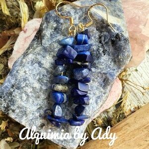 Alquimia Deep Blue lapis lazuli Gemstone Earrings